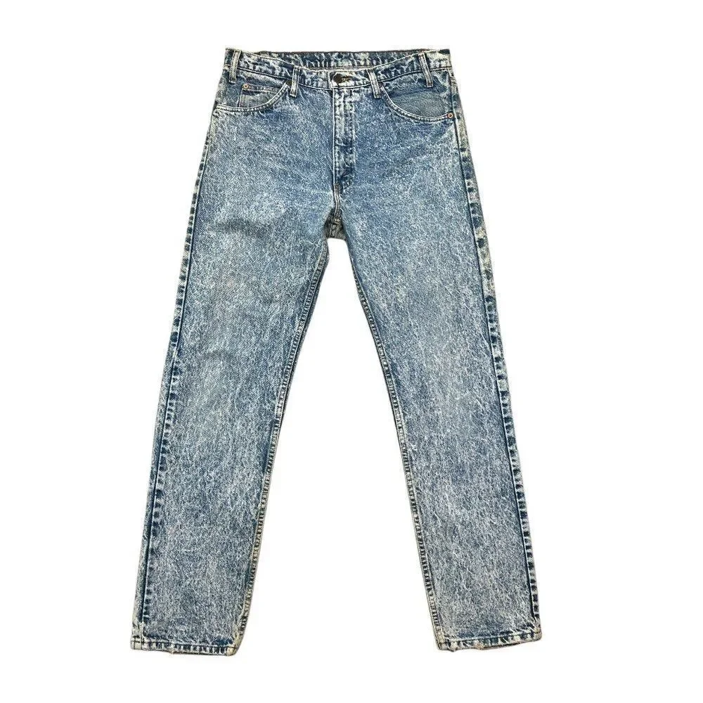 Levi's 505 Jeans Men’s‎ 34 Acid Wash Orange Tag Vintage USA Straight Leg Denim